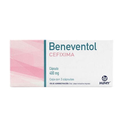 Beneventol (Cefixima) 400 mg Caja con 3 Capsulas