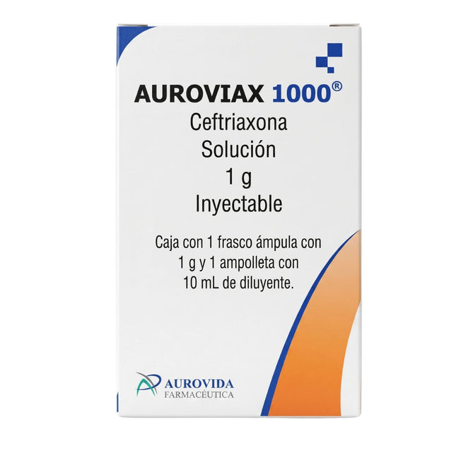 Auroviax 1000 (Ceftriaxona) Solución Inyectable 1 g