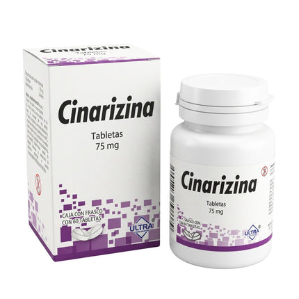 Cinarizina 75 Mg  Caja con Frasco Con 60 Tabletas