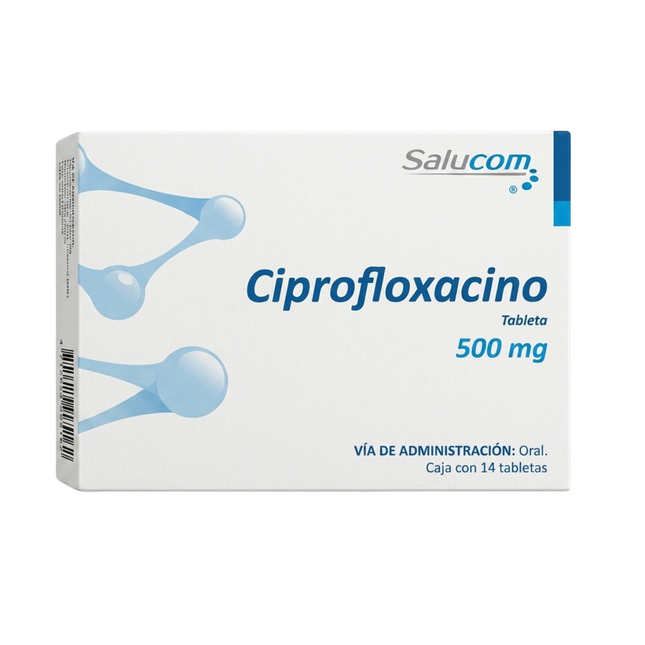 Ciprofloxacino 500 mg Caja con 14 Tabletas