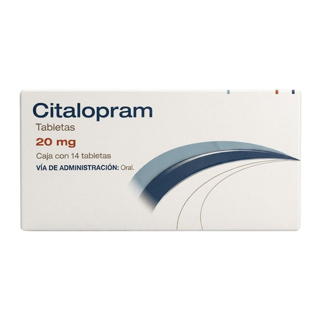 Citalopram 20 mg Caja con 14 Tabletas