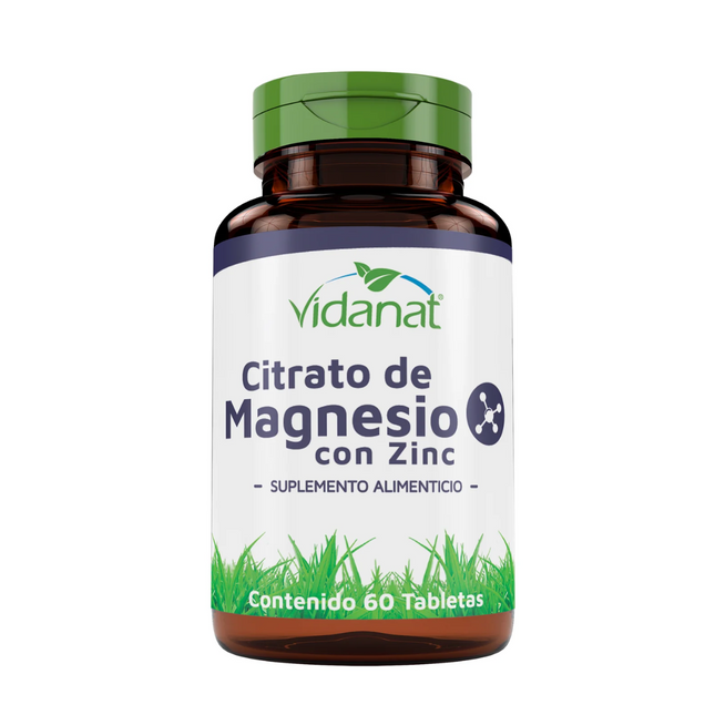 Citrato de Magnesio con Zinc Frasco con 60 Tabletas