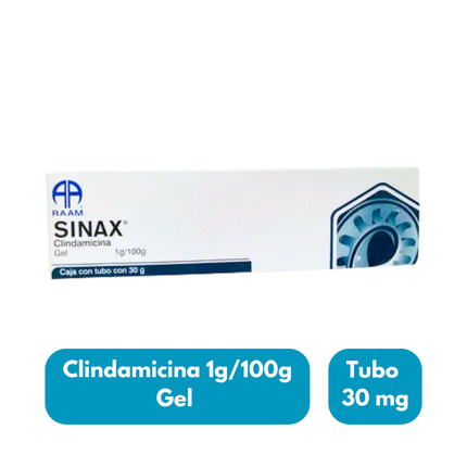 Clindamicina Sinax 1 g/100 g tubo con 30 g RAAM Laboratorios