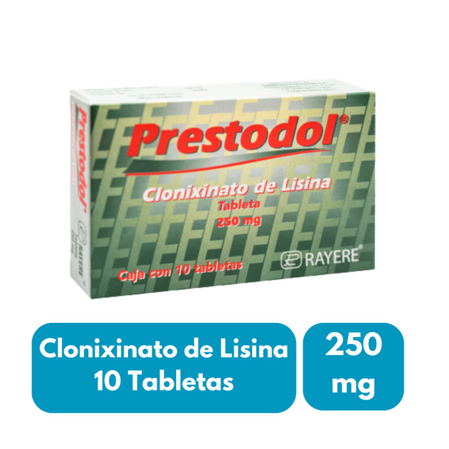 Clonixinato de Lisina Prestodol 250 mg 10 Tabletas Rayere