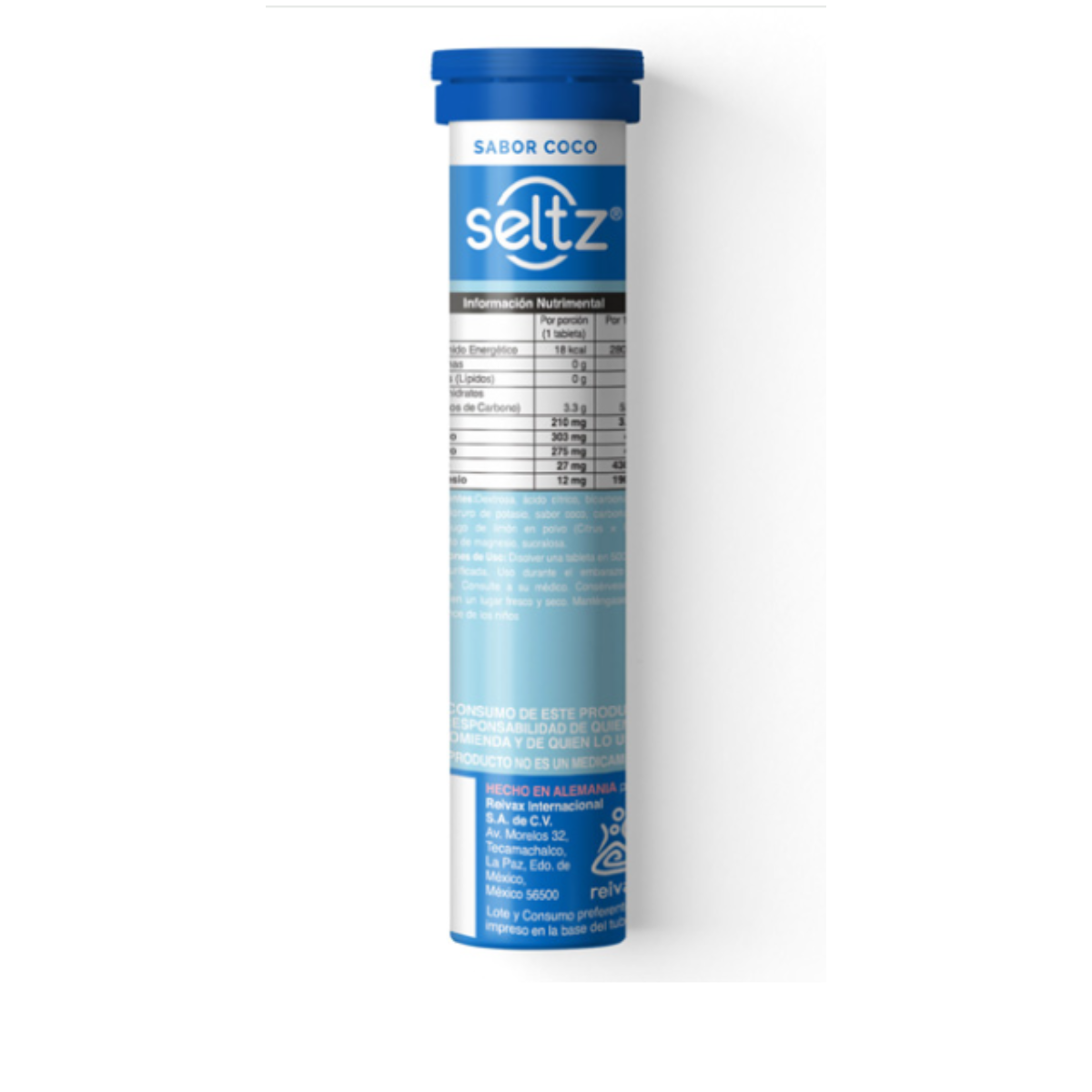 Seltz Electrolitos Tubo con 13 Tabletas Efervescentes Sabor Coco