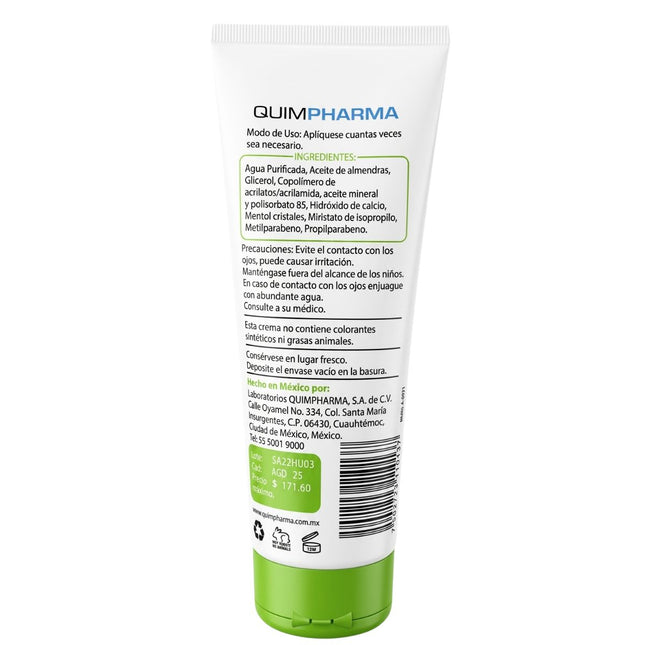 Quimoderm Fresh Crema con Aceite de Almendras, Hidróxido de Calcio y Mentol 225 ml | Crema Refrescante, Hidratante y Protectora para la Piel | Laboratorios Quimpharma