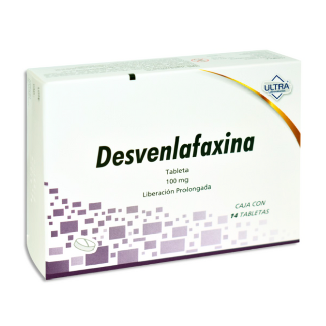 Desvenlafaxina 100 mg Caja con 14 Tabletas Liberación Prolongada Ultra Laboratorios