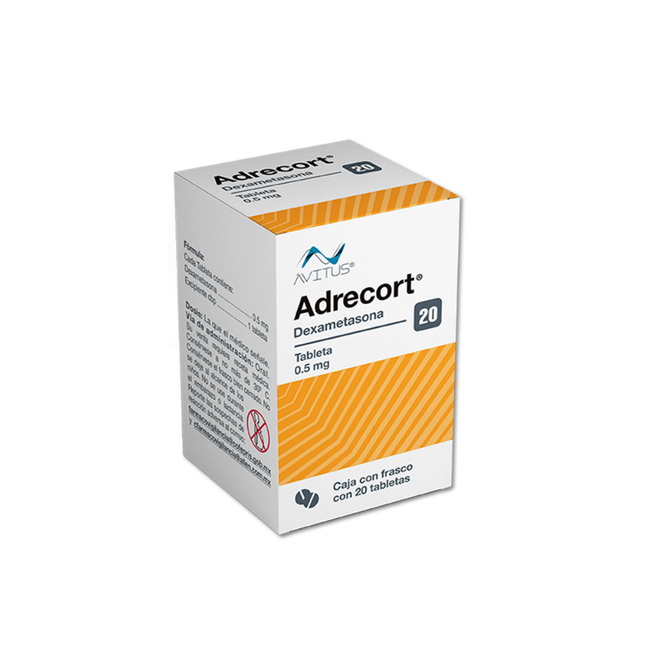 Dexametasona 0.5 mg 20 Tabletas Aderecort Avitus