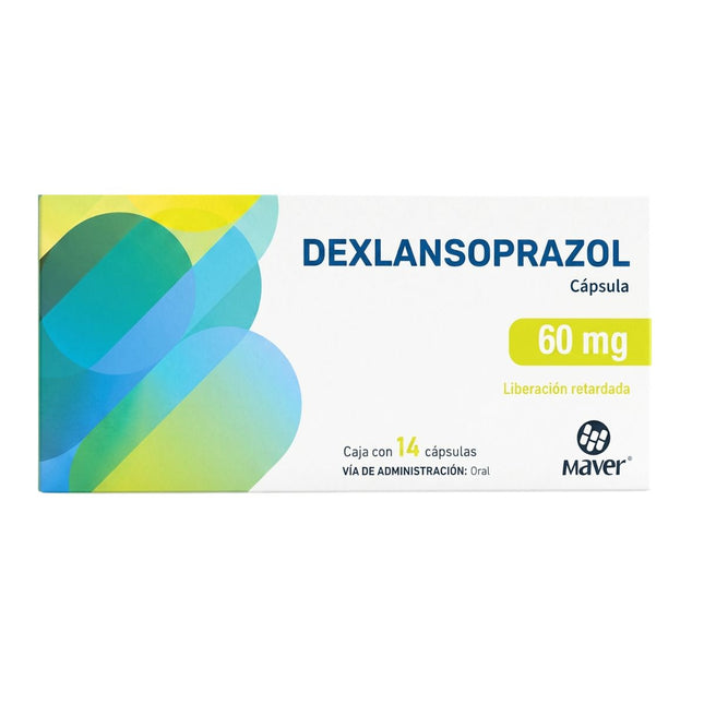 Dexlansoprazol 60 mg Liberación retardada Caja con 14 cápsulas | Maver Laboratorios