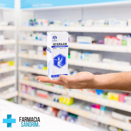 Jesraam (Dextrometorfano) 300 mg Jarabe Caja con Frasco con 120 mL