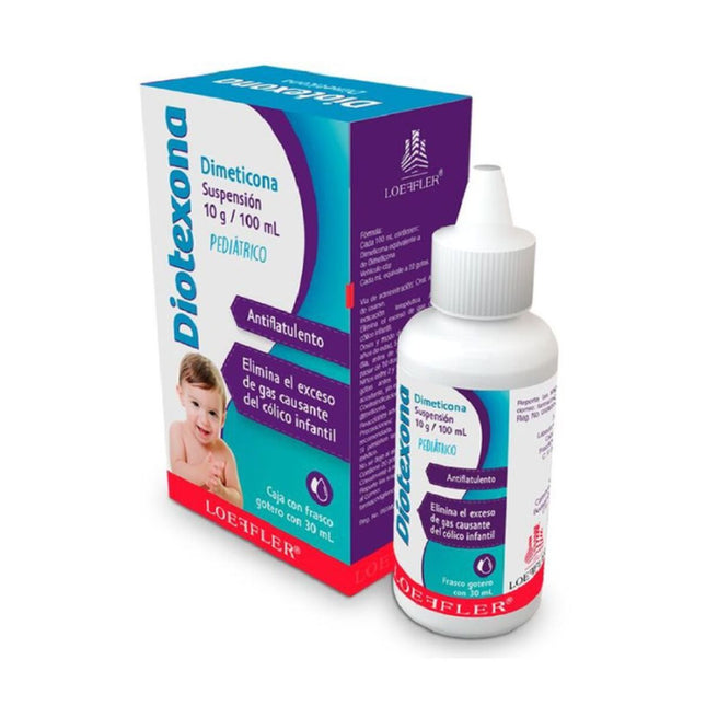 Diotexona Dimeticona Suspensión Pediátrica 10 g/ 100 mL Frasco Gotero 30 mL