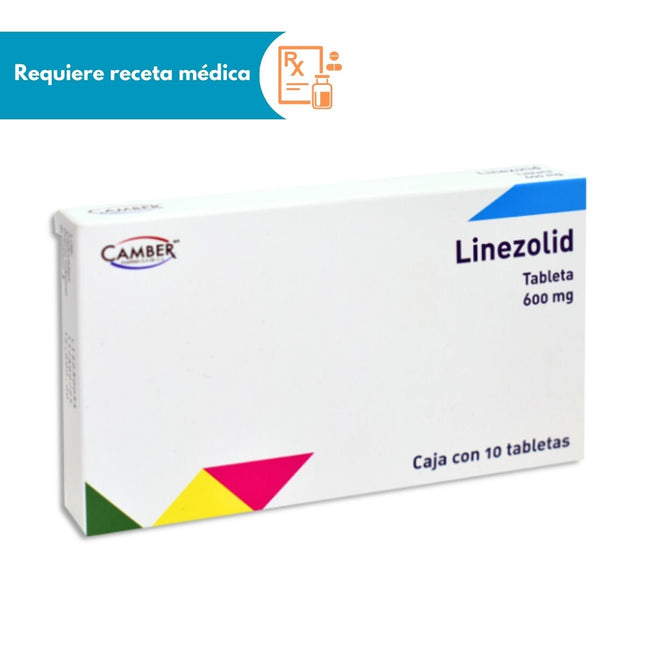 Linezolid 600 mg Caja con 10 Tabletas