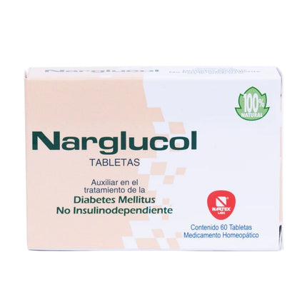 Narglucol (Tratamiento para Diabetes Mellitus ) Caja con 60 Tabletas| Nartex