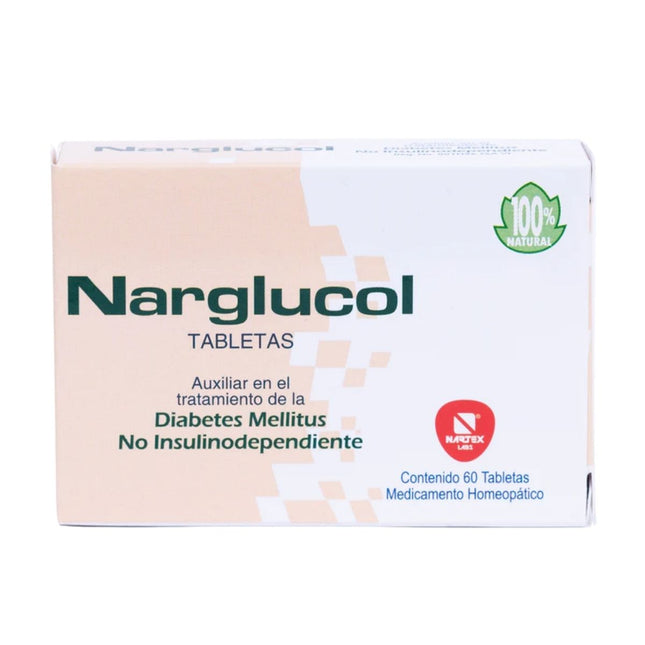 Narglucol (Tratamiento para Diabetes Mellitus ) Caja con 60 Tabletas| Nartex