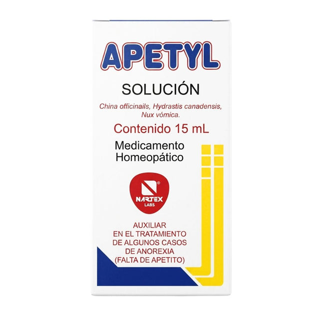 Apetyl Solución Gotas (Auxiliar en la perdida del apetito) Frasco con 15 ml | Nartex