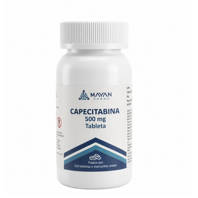 Capecitabina 500 mg Frasco con 120 Tabletas | Mayan Farma