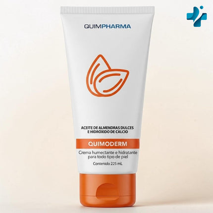 Quimoderm Crema con Aceite de Almendras con Hidróxido de Calcio 225 ml | Hidratante y Protector de la Piel | Laboratorios Quimpharma