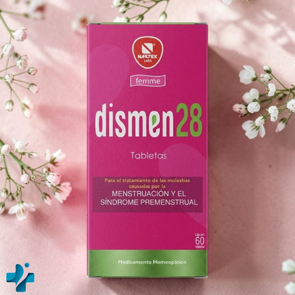 Dismen 28 (Auxiliar para Alivio de Colicos Menstruales) Caja con 60 Tabletas| Nartex