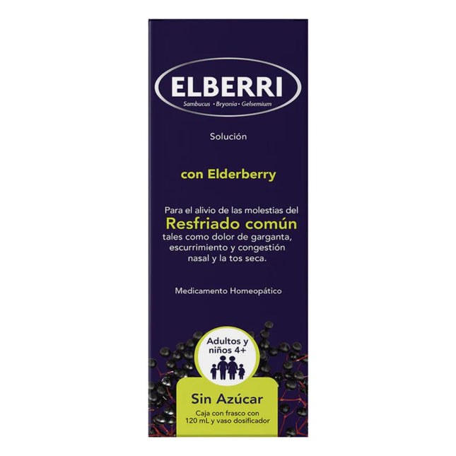 Elberri Solución (Auxiliar para el Alivio de Resfriado Común) Frasco con 120ml |Nartex