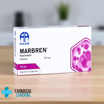 Itraconazol Marbren 100 mg Caja con 15 cápsulas RAAM