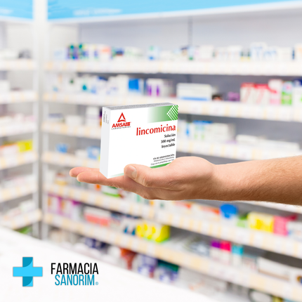 Lincomicina 300 mg / 2 ml Caja con 6 Ampolletas Inyectable Amsa Laboratorios