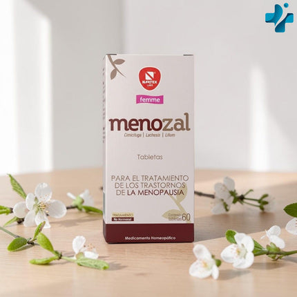 Menozal (Auxiliar en el Tratamiento de la Menopausia) Caja con 60 Tabletas| Nartex
