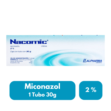 Miconazol 2% Nacomic Caja con tubo de 30g