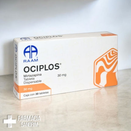 Ociplos (Mirtazapina) 30 mg Tableta Dispersable Caja con 30 Tabletas