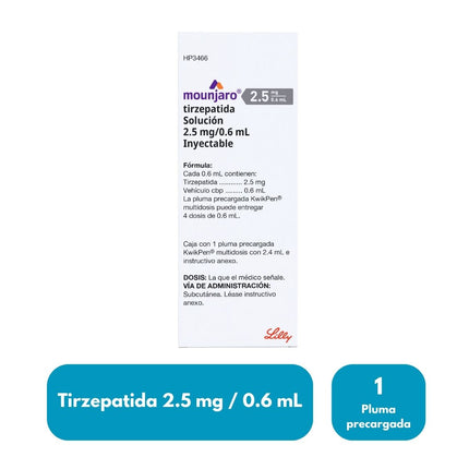Mounjaro 2.5 mg / 0.6 mL con 3 mL KwikPen Pluma Precargada