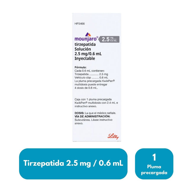 Mounjaro 2.5 mg / 0.6 mL con 3 mL KwikPen Pluma Precargada