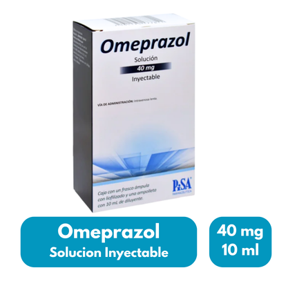 Omeprazol 40 mg Inyectable Caja con Ampula y Ampolleta 10 ml PiSA ...