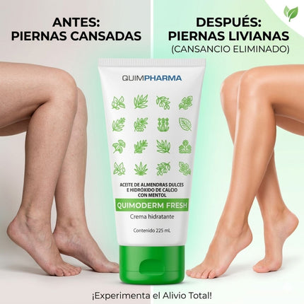 Quimoderm Fresh Crema con Aceite de Almendras, Hidróxido de Calcio y Mentol 225 ml | Crema Refrescante, Hidratante y Protectora para la Piel | Laboratorios Quimpharma