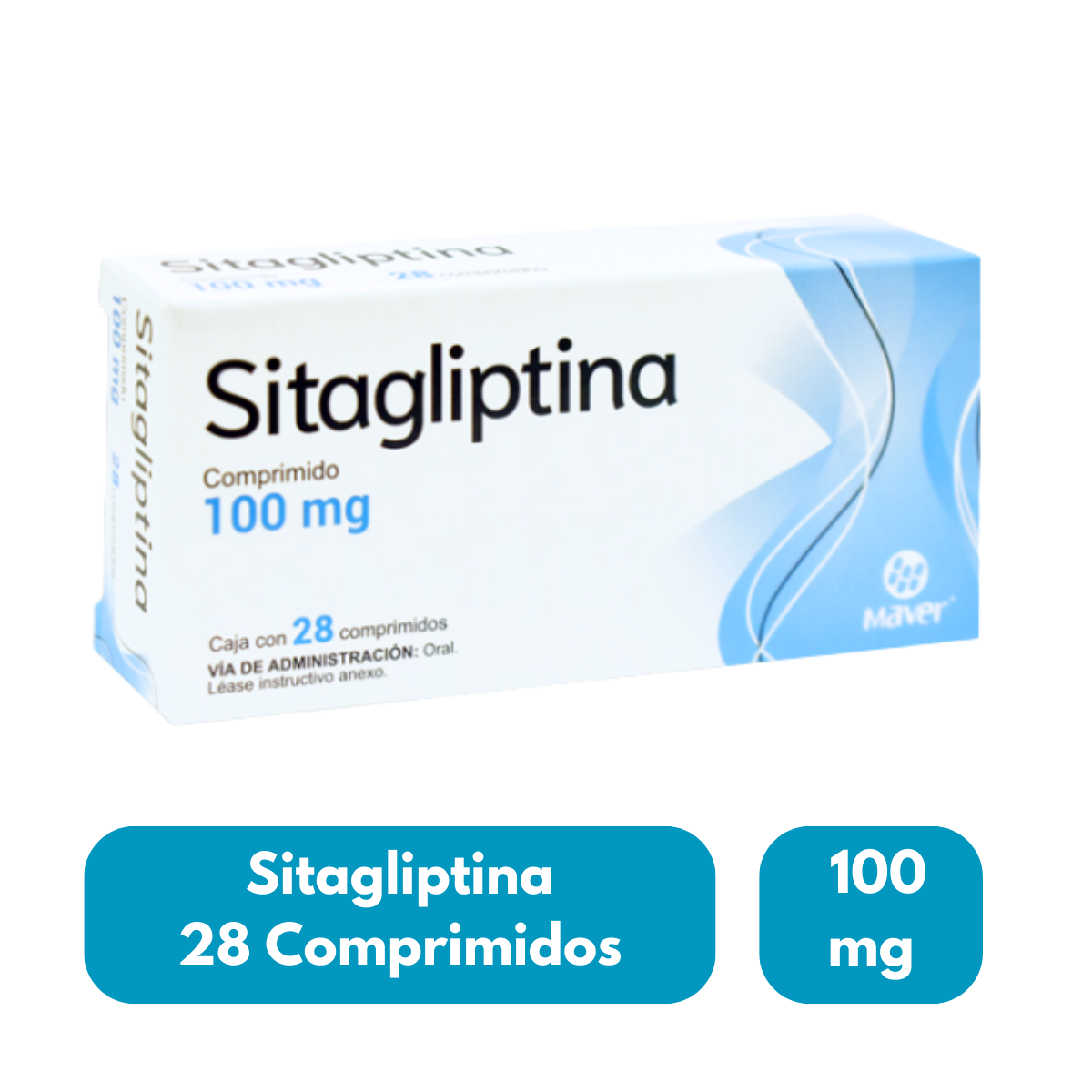 Sitaglitina 100 mg Caja con 28 Comprimidos | Maver Laboratorios ...