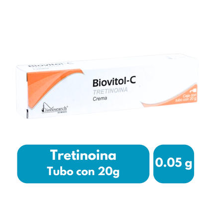 Biovitol-C (Tretinoína) 0.05g Tubo con 20g