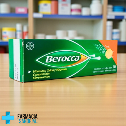 Berocca Vitaminas, Calcio y Magnesio 10 efervescentes Bayer