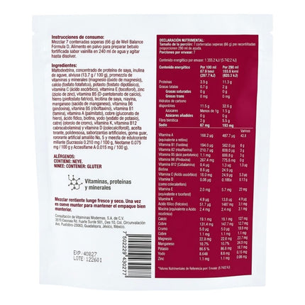 Wellbalance Formula D Sabor Vainilla 462 g