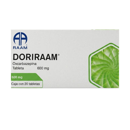 Doriraam  (Oxcarbazepina) 600 mg Caja con 20 Tabletas