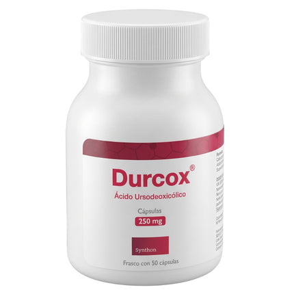 Durcox (Ácido Ursodeoxicolico) 250 mg Frasco Con 50 Cápsulas