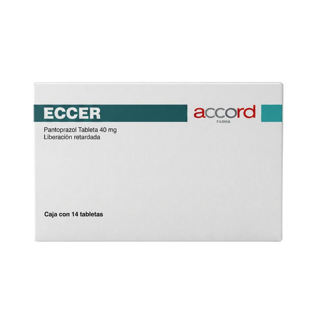 Eccer (Pantoprazol) 40 mg Caja con 14 Tabletas