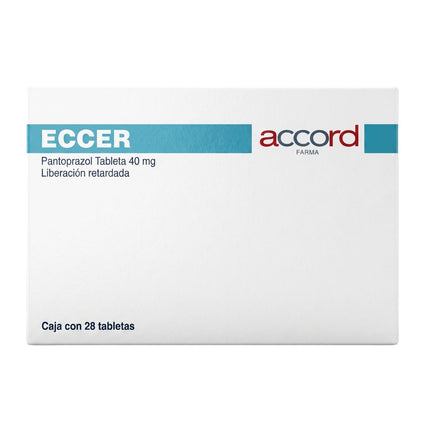 Eccer (Pantoprazol) 40 mg Caja con 28 Tabletas