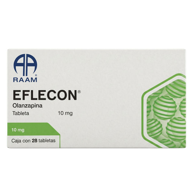 Eflecon (Olanzapina)  10 mg Caja con 28 Tabletas