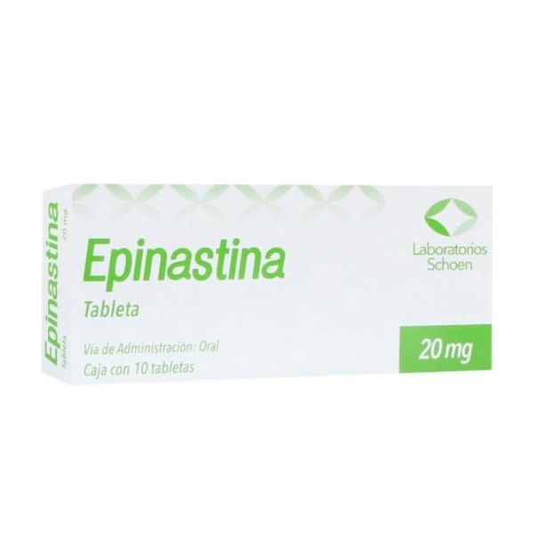 Epinastina 20 mg Caja con 10 Tabletas Laboratorios Schoen