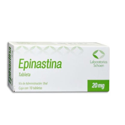 Epinastina 20 mg Caja con 10 Tabletas Laboratorios Schoen