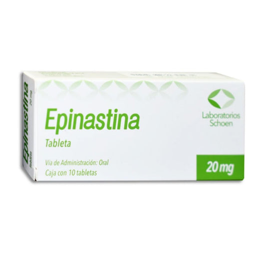 Epinastina 20 mg Caja con 10 Tabletas Laboratorios Schoen