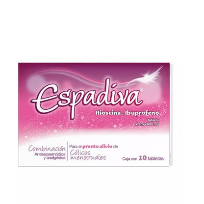 Espadiva (Hioscina/Ibuprofeno) Caja con 10 Tabletas