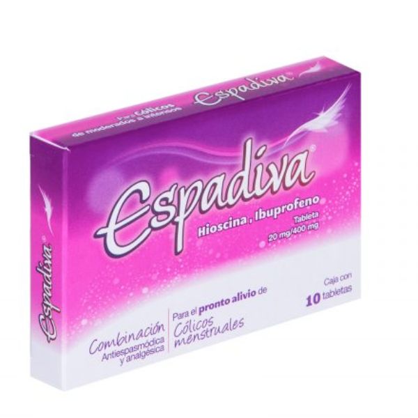 Espadiva (Hioscina/Ibuprofeno) Caja con 10 Tabletas