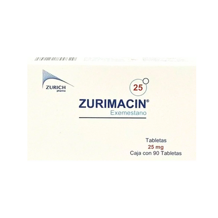 Zurimacin (Exemestano) 25 mg Caja con 90 Tabletas Zurich Pharma