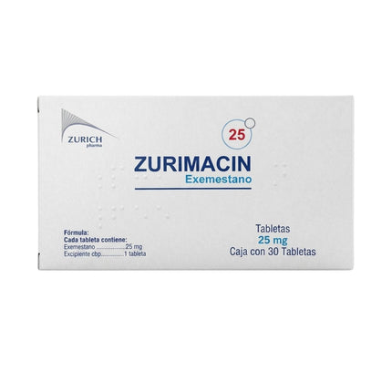 Zurimacin (Exemestano) 25 mg Caja con 30 Tabletas
