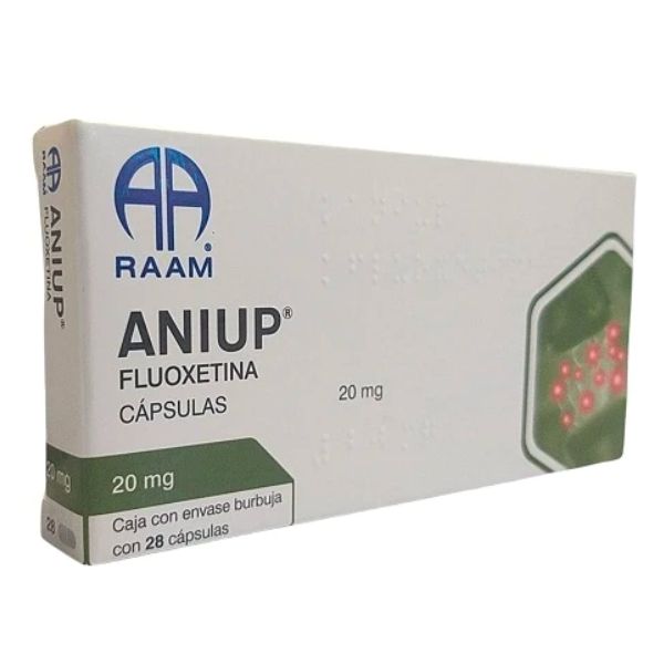 Aniup (Fluoxetina) 20 mg Caja con 28 Tabletas