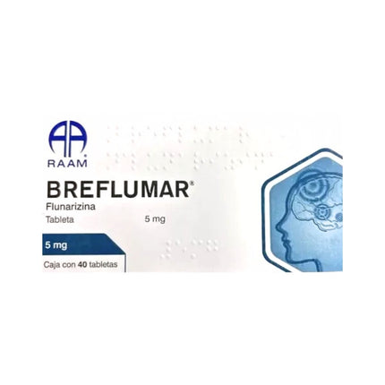 Breflumar (Flunarizina) 5 mg Caja con 40 Tabletas